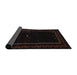 Thickness of Contemporary Black Brown Modern Rug, con1527