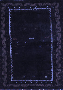 Abstract Blue Contemporary Rug, con1527blu