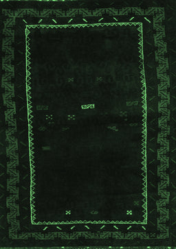 Abstract Emerald Green Contemporary Rug, con1527emgrn