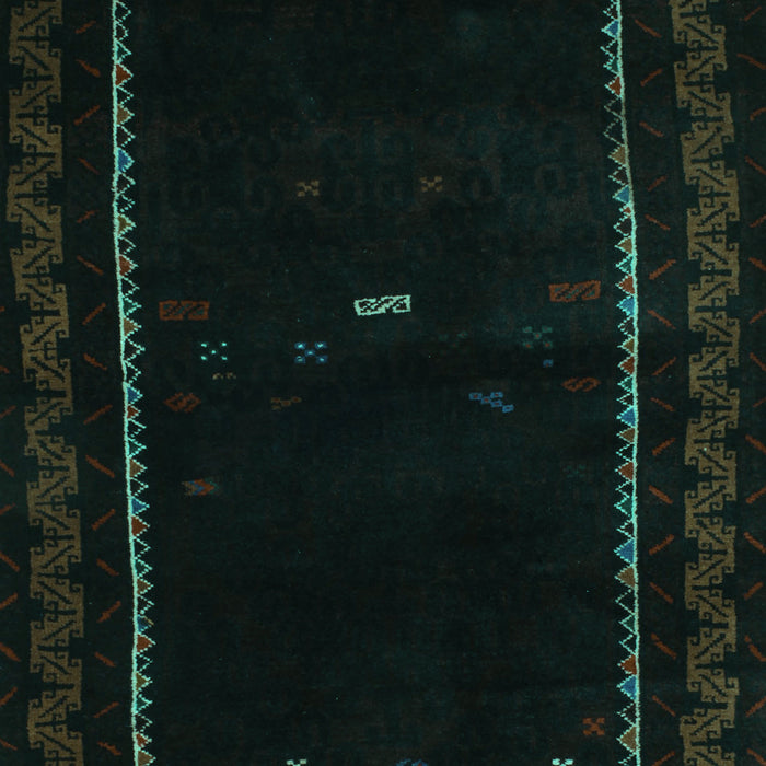 Abstract Turquoise Contemporary Rug, con1527turq