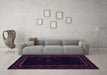 Machine Washable Abstract Purple Contemporary Area Rugs in a Living Room, wshcon1527pur