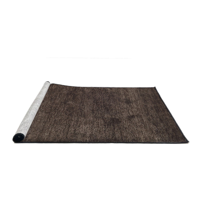 Serging Thickness of Machine Washable Contemporary Milk Chocolate Brown Rug, wshcon1528