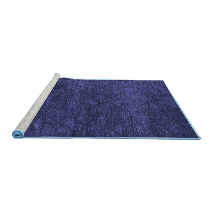 Sideview of Machine Washable Abstract Blue Contemporary Rug, wshcon1528blu
