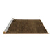 Sideview of Machine Washable Abstract Brown Contemporary Rug, wshcon1528brn