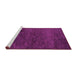 Sideview of Machine Washable Abstract Pink Contemporary Rug, wshcon1528pnk