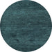 Round Machine Washable Abstract Light Blue Contemporary Rug, wshcon1528lblu