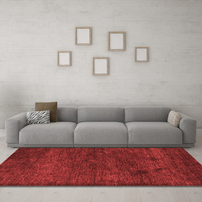 Contemporary Red Washable Rugs