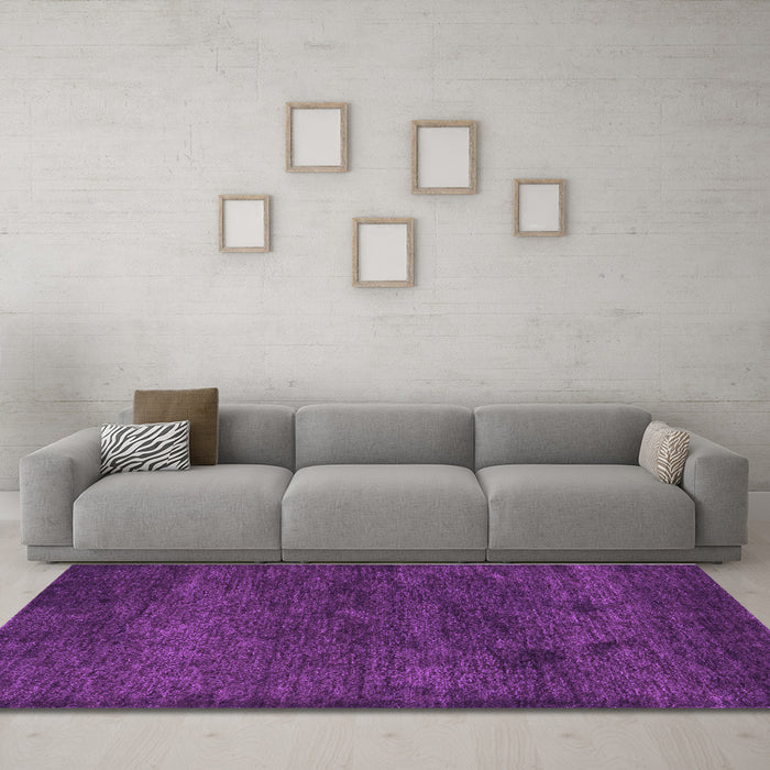 Machine Washable Abstract Purple Contemporary Area Rugs in a Living Room, wshcon1528pur