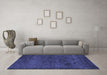 Machine Washable Abstract Blue Contemporary Rug in a Living Room, wshcon1528blu