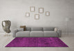 Machine Washable Abstract Pink Contemporary Rug in a Living Room, wshcon1528pnk