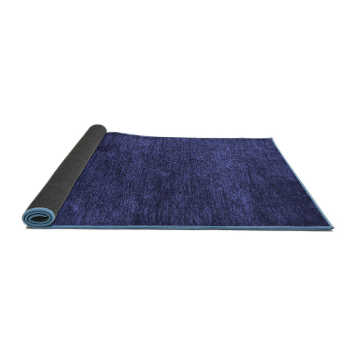 Sideview of Abstract Blue Contemporary Rug, con1528blu