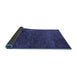 Sideview of Abstract Blue Contemporary Rug, con1528blu