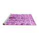 Sideview of Machine Washable Abstract Purple Contemporary Area Rugs, wshcon1529pur