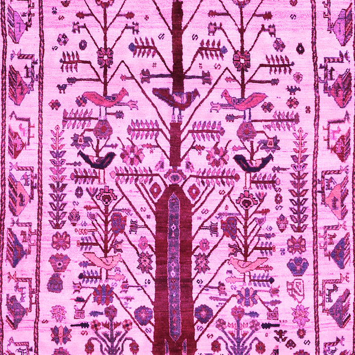 Machine Washable Abstract Pink Contemporary Rug, wshcon1529pnk