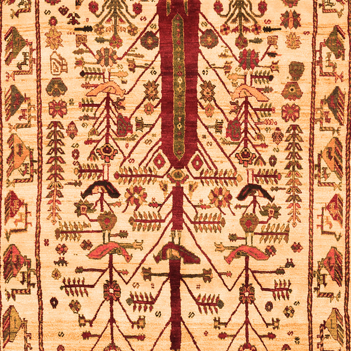 Serging Thickness of Machine Washable Abstract Orange Contemporary Area Rugs, wshcon1529org