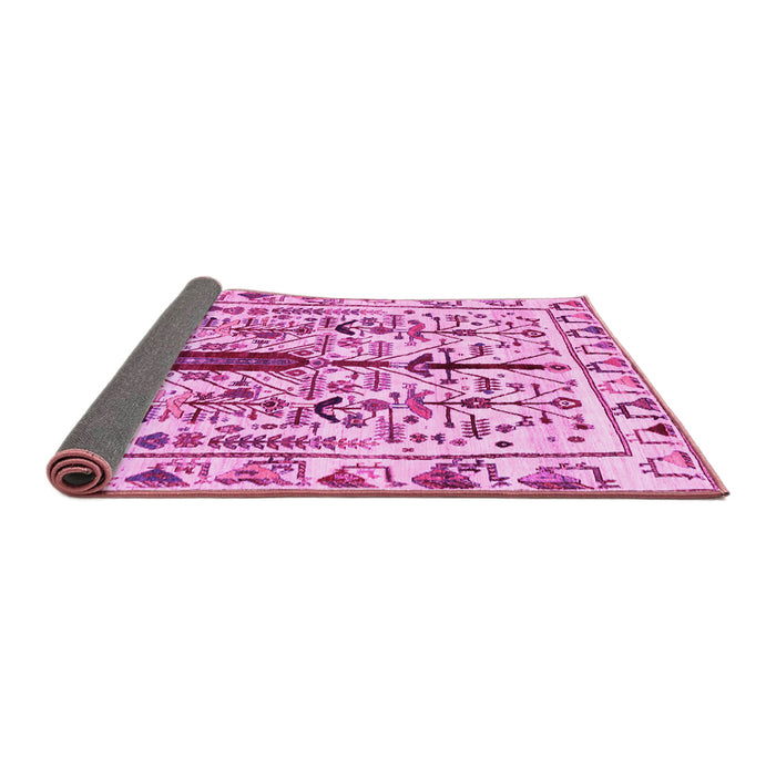 Sideview of Abstract Pink Contemporary Rug, con1529pnk