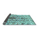 Sideview of Abstract Light Blue Contemporary Rug, con1529lblu