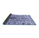 Sideview of Abstract Blue Contemporary Rug, con1529blu