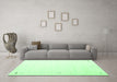 Machine Washable Solid Emerald Green Modern Area Rugs in a Living Room,, wshcon152emgrn