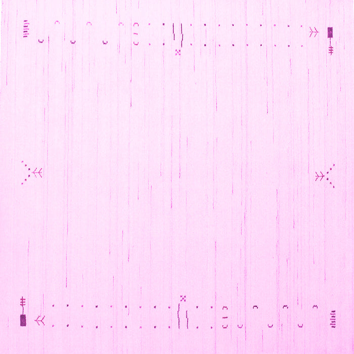 Square Solid Pink Modern Rug, con152pnk