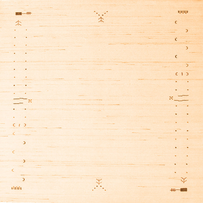 Serging Thickness of Solid Orange Modern Rug, con152org