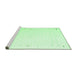 Sideview of Machine Washable Solid Emerald Green Modern Area Rugs, wshcon152emgrn