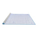 Sideview of Machine Washable Solid Blue Modern Rug, wshcon152blu