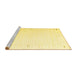 Sideview of Machine Washable Solid Yellow Modern Rug, wshcon152yw