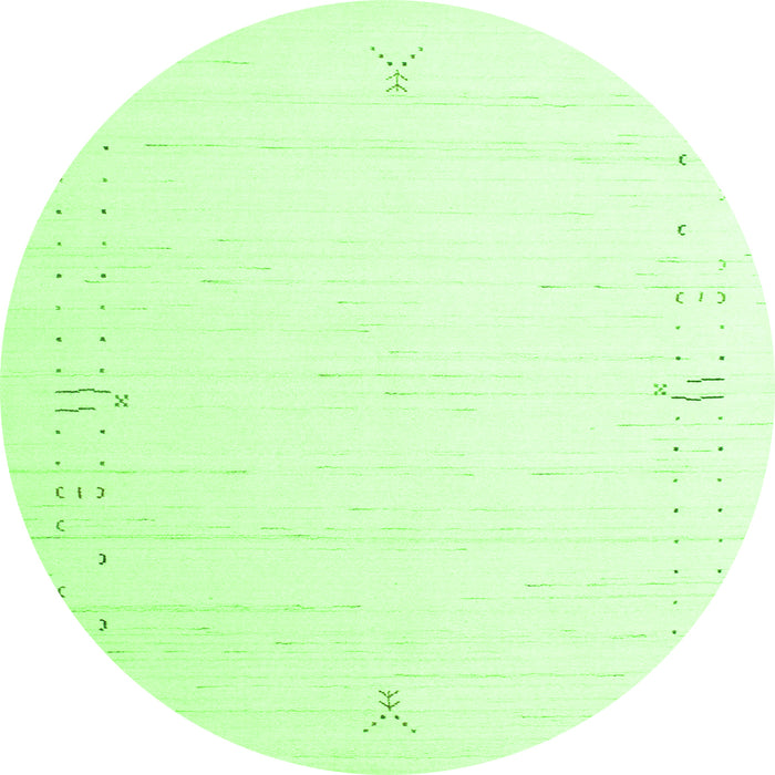 Square Solid Green Modern Rug, con152grn