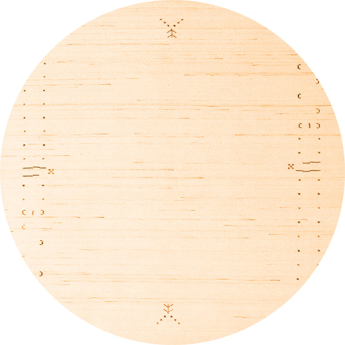 Square Solid Orange Modern Rug, con152org