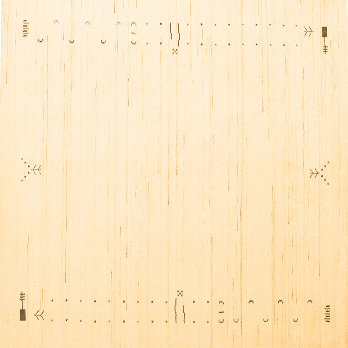 Square Solid Brown Modern Rug, con152brn