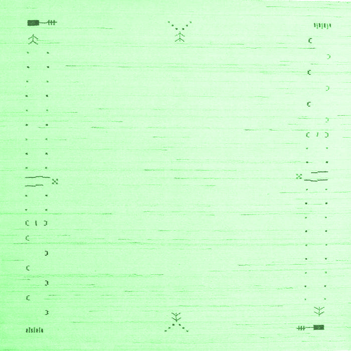 Square Solid Emerald Green Modern Rug, con152emgrn