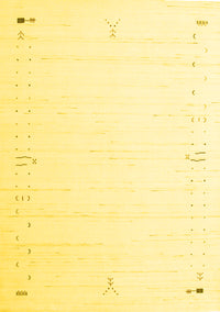 Solid Yellow Modern Rug, con152yw