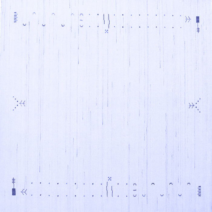 Square Solid Blue Modern Rug, con152blu