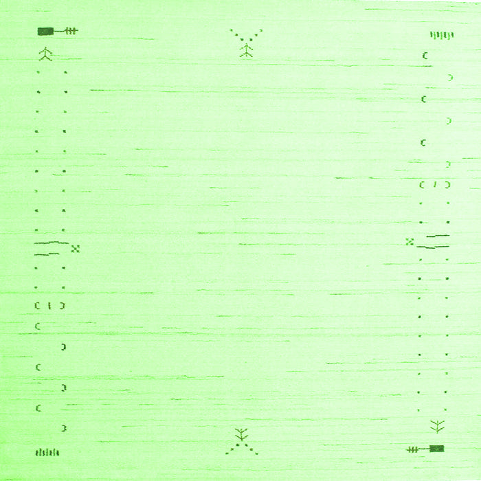 Serging Thickness of Solid Green Modern Rug, con152grn