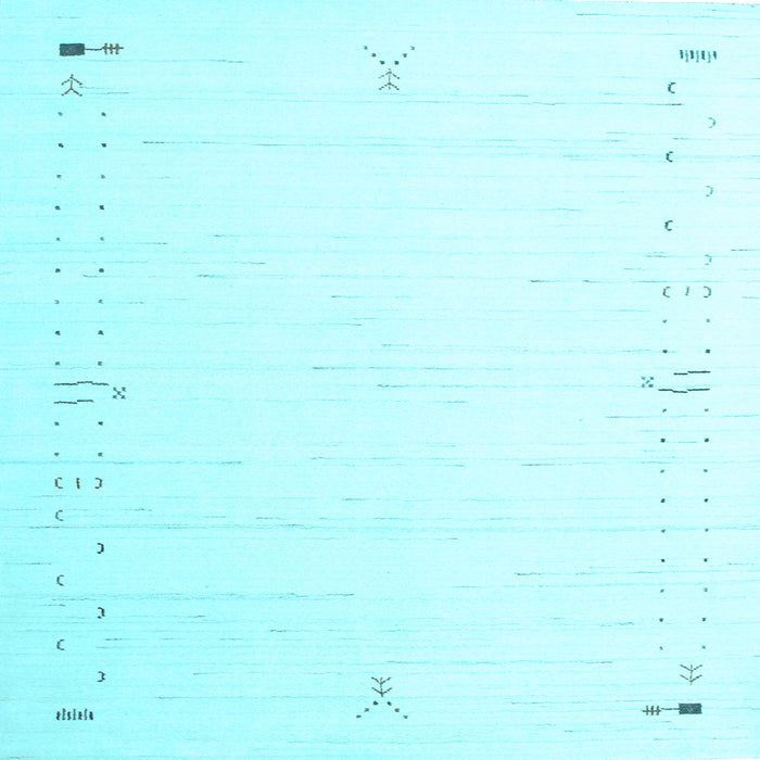 Square Solid Light Blue Modern Rug, con152lblu