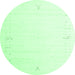 Round Solid Emerald Green Modern Rug, con152emgrn