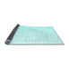 Sideview of Solid Light Blue Modern Rug, con152lblu