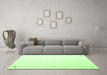 Machine Washable Solid Green Modern Area Rugs in a Living Room,, wshcon152grn