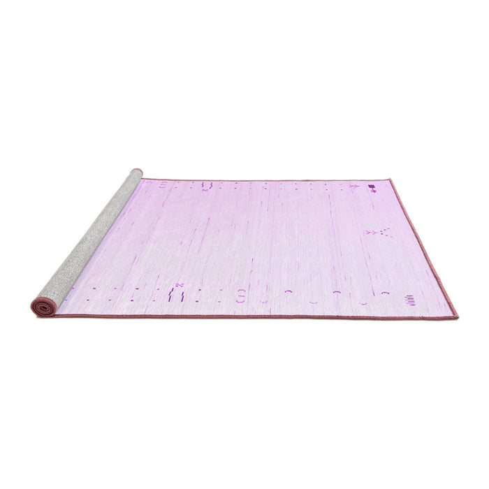 Sideview of Machine Washable Solid Purple Modern Area Rugs, wshcon152pur