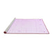 Sideview of Machine Washable Solid Purple Modern Area Rugs, wshcon152pur