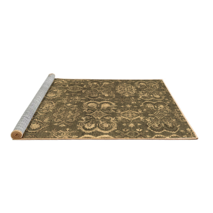 Sideview of Machine Washable Abstract Brown Contemporary Rug, wshcon1530brn