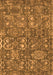 Serging Thickness of Machine Washable Abstract Orange Contemporary Area Rugs, wshcon1530org