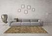 Machine Washable Abstract Brown Contemporary Rug in a Living Room,, wshcon1530brn