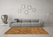 Machine Washable Abstract Orange Contemporary Area Rugs in a Living Room, wshcon1530org