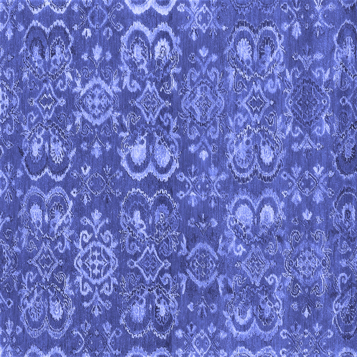 Square Machine Washable Abstract Blue Contemporary Rug, wshcon1530blu