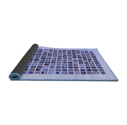 Sideview of Abstract Blue Contemporary Rug, con1531blu