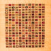 Serging Thickness of Abstract Orange Contemporary Rug, con1531org