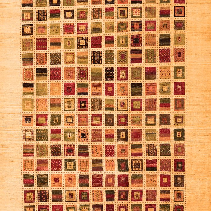 Serging Thickness of Machine Washable Abstract Orange Contemporary Area Rugs, wshcon1531org