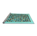 Sideview of Machine Washable Abstract Light Blue Contemporary Rug, wshcon1531lblu